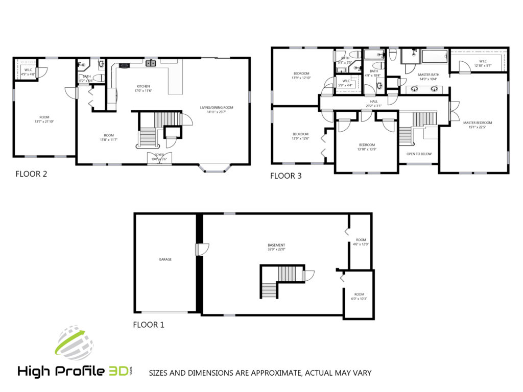 Schematic Floor Plan • High Profile 3D